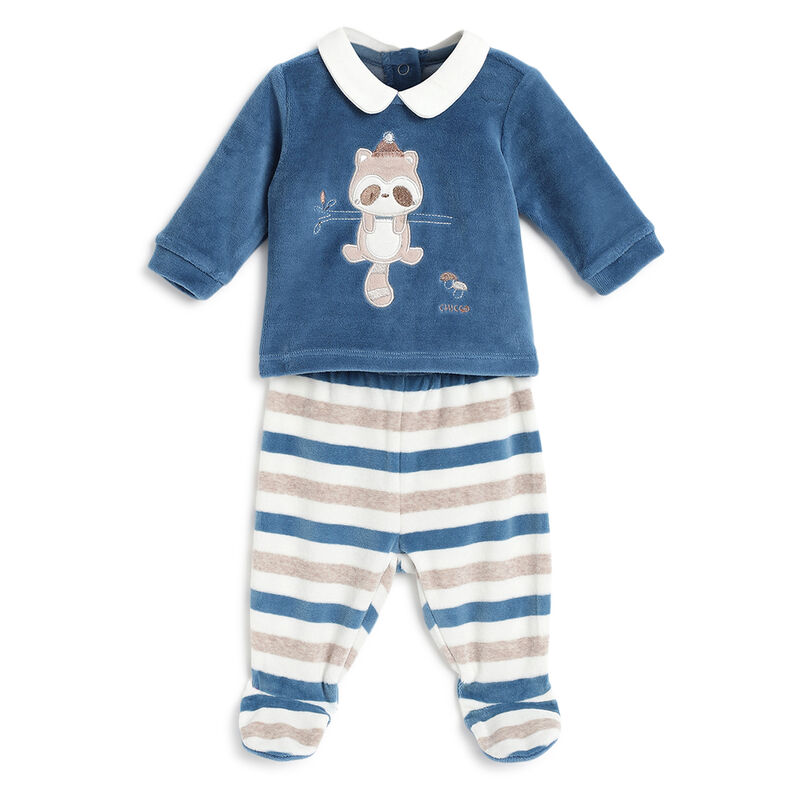 Boys Natural Striped Sweater with Leggings image number 0
